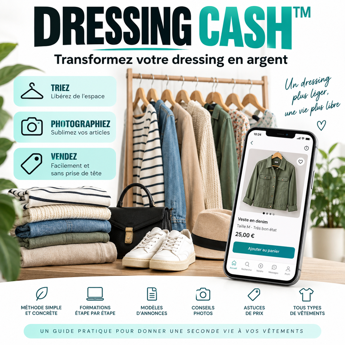 Présentation de la formation numérique DRESSING CASH pour optimiser des annonces de vêtements d’occasion